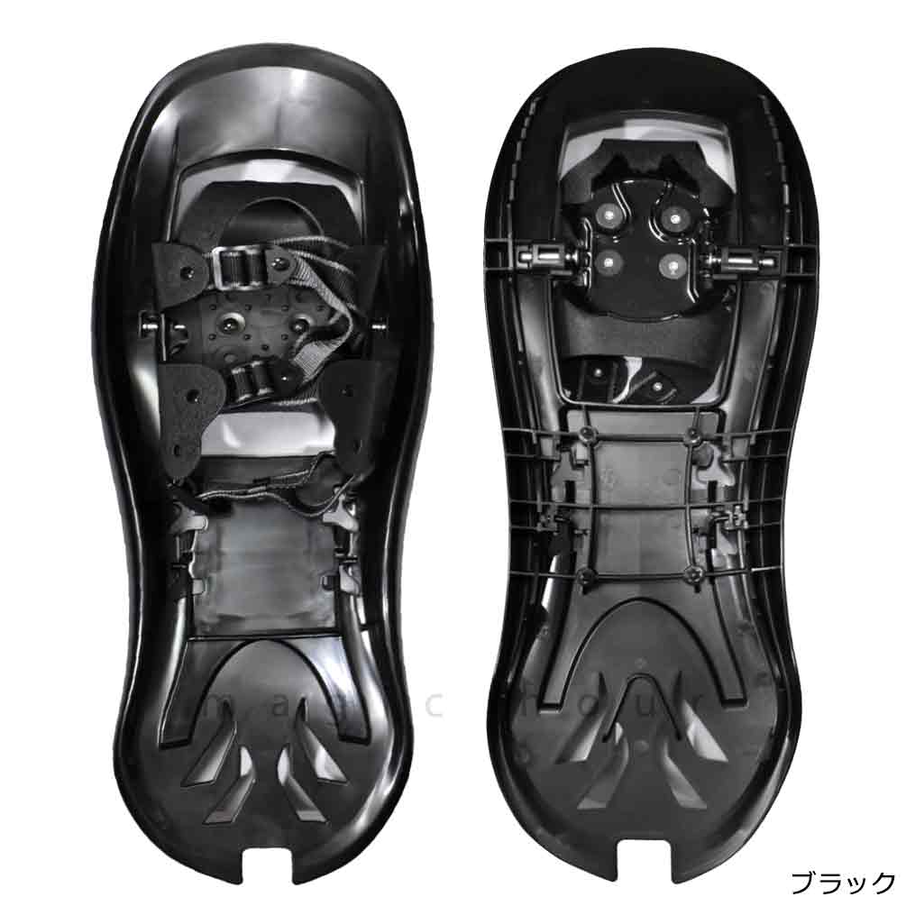 スノーシュー かんじき メンズ レディース 26インチ アイゼン スキー ハイキング トレイル KIZAKI キザキ ベルト 紐式 フリーサイズ ジュニア 雪山 黒 ブラック KZK-SNOWSHOES-BLK-F KIZAKI 4