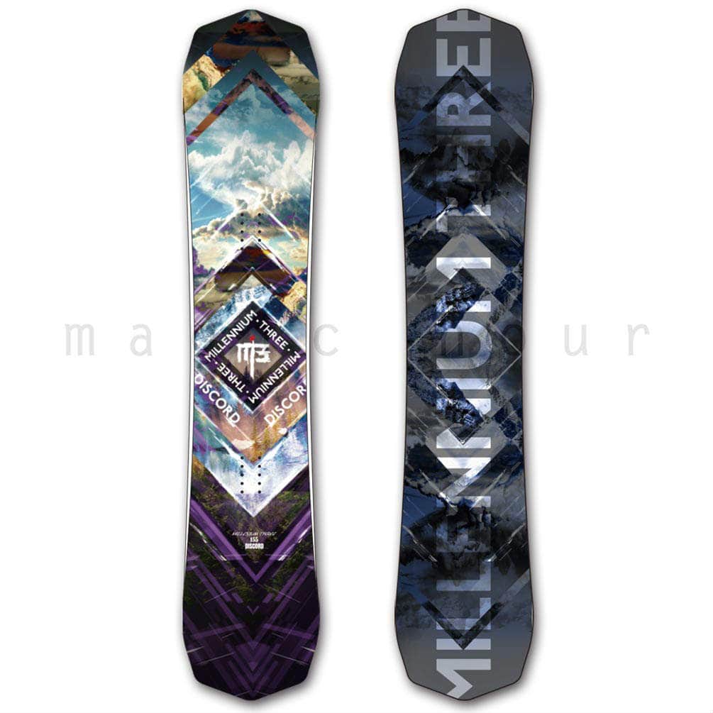 スノーボード 板 メンズ 単品 2020 M3 ミレニアムスリー DISCORD ハイブリッド キャンバー Wロッカー ツインチップ グラトリ パーク かっこいい 黒 ブラック M3-BOARD-20DISCORD-142 M3(MILLENIUM THREE) 2
