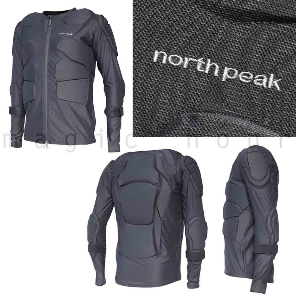 スノーボード プロテクター メンズ レディース ボディー プロテクター ジャケット northpeak 大人用 長袖 速乾 衝撃吸収 インナー ウェア スポーツ レイヤー MNP-1195-BK-L north peak(ノースピーク) 4