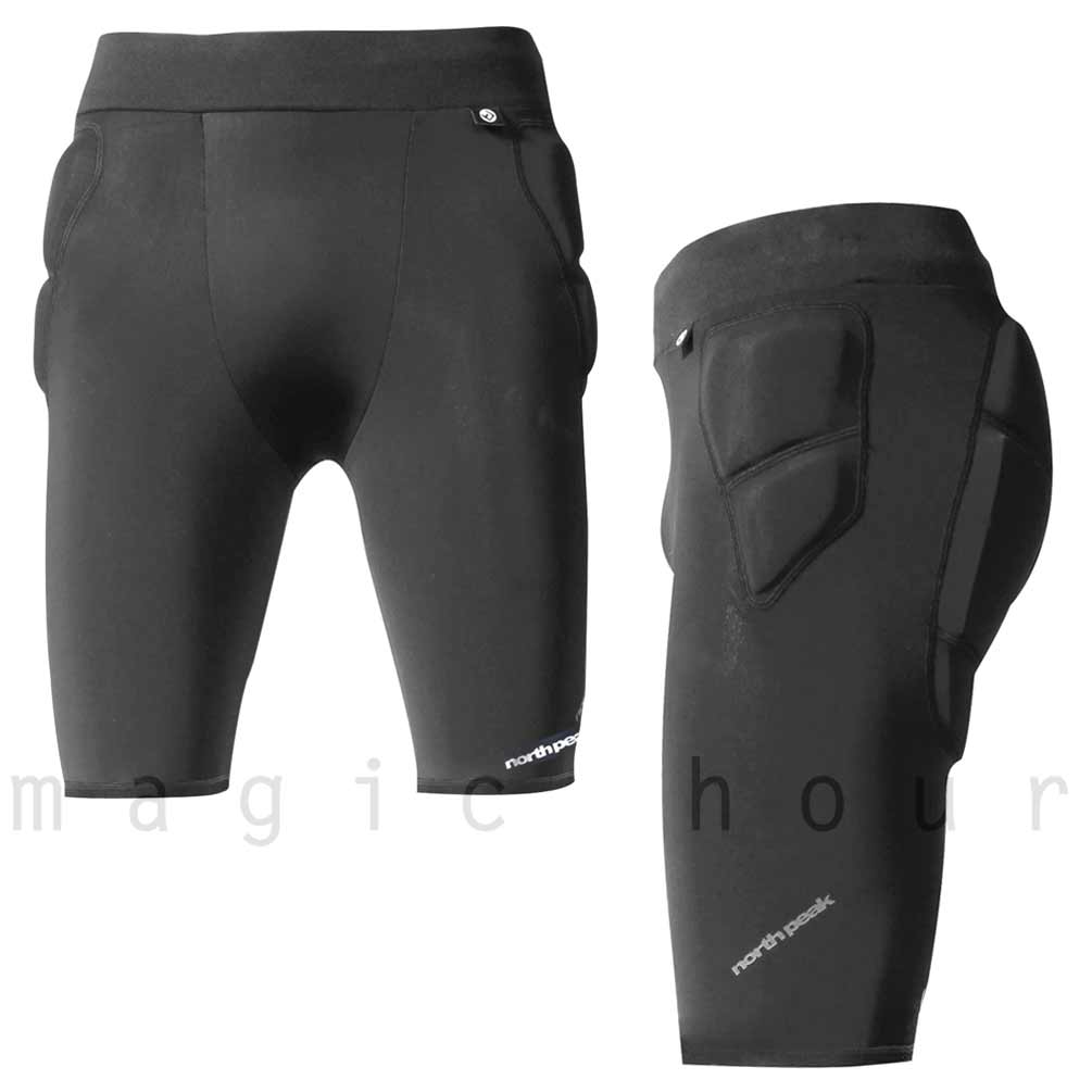 スノーボード プロテクター ヒップ パッド ショート メンズ レディース northpeak 下半身 スノボ インナーパンツ けつパッド スポーツ ウェア レイヤー 吸汗速乾 MNP-1196-BK-L north peak(ノースピーク) 4