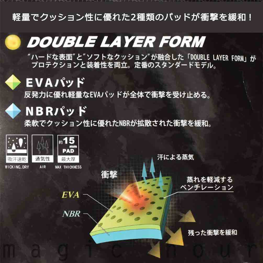 ニーパッド 膝 パッド プロテクター 膝あて 両足 セット スノーボード サバゲー スケボー バイク 自転車 ロードバイク 黒 膝パット クッション サポーター MNP-2113-KNEE north peak(ノースピーク) 1