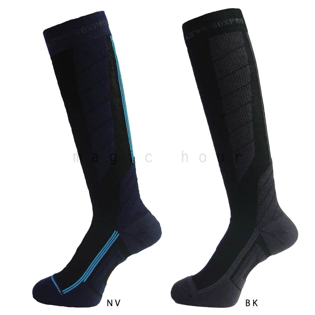 スキー スノーボード ソックス 靴下 メンズ レディース 高機能 スポーツソックス S-SOXPRO エスソックスプロ 吸汗 速乾 消臭 透湿 防寒 保温 段階着圧 衝撃緩和 MSP-1411-BK-23-25 S-SOXPRO(エスソックスプロ) 3