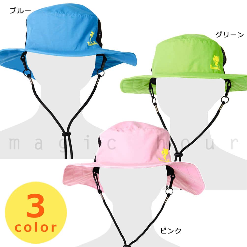 送料無料 ビーチハット 子供用 サーフハット 帽子 キッズ 子ども サンハット マリンハット あご紐付き  紫外線対策 ベビー ジュニア プール マリン スイム ハット 海水浴 U-MTS-7852-BL-M Tasmania Surf(タスマニアサーフ) 2