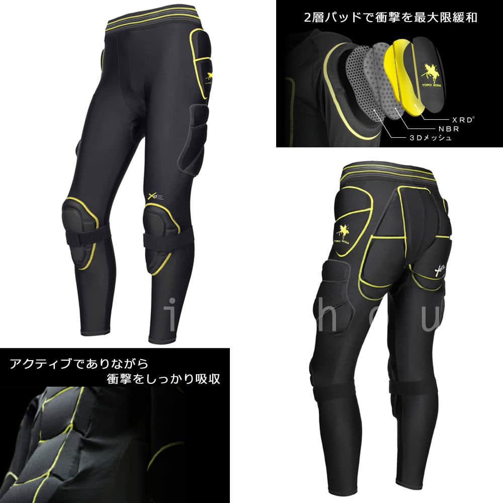 スノーボード ヒップ プロテクター 鎧武者 YOROI MUSHA メンズ レディース スノボ ケツパッド けつパッド インナー パンツ スポーツ ウェア 3レイヤー 速乾 黒 MYM-1742-BK-L 鎧武者 3