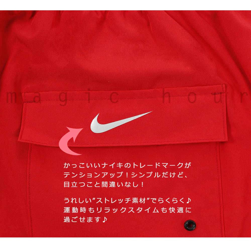 送料無料 NIKE ナイキ サーフパンツ メンズ 水着 海水パンツ 海パン インナー付き サーフトランクス 水陸両用 おしゃれ サーフィン 海水浴 プール スウォッシュ U-NIKE-PT-2982621-BLACK-L NIKE(ナイキ) 3