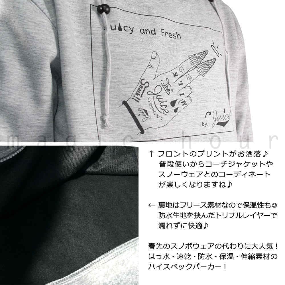 スノーボード パーカー スノボー トールパーカー 撥水 ロング丈 防風 ウェア ジャケット メンズ レディース フード付 SHOWTIME ブランド ショウタイム MILK PO17-004-BLK-L SHOWTIME COLLECTIVE(ショウタイム コレクティブ) 2