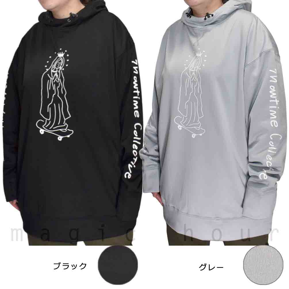 スノーボード パーカー スノボー 防水 パーカー 撥水 ロング丈 防風 ウェア ジャケット メンズ レディース フード付 SHOWTIME ブランド ショウタイム 黒 グレー PO23-005-BLK-L SHOWTIME COLLECTIVE(ショウタイム コレクティブ) 4