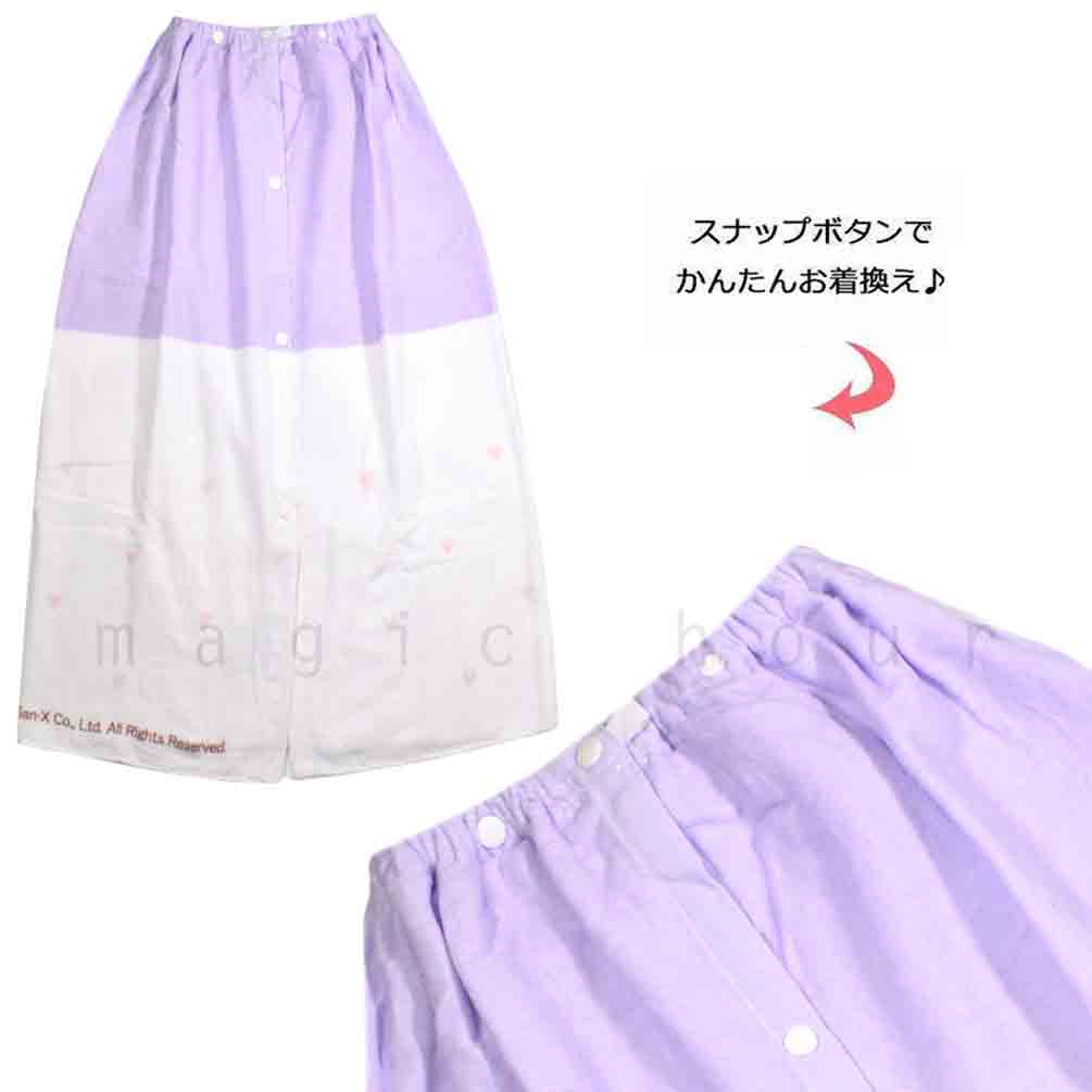 プール タオル ラップタオル 80cm 子供 巻きタオル リラックマ キッズ お着換えタオル 女の子 水泳 子ども スイミング サンリオ ブランド かわいい ピンク 紫 白 RK-213831-TW-PURPLE-80 リラックマ 3