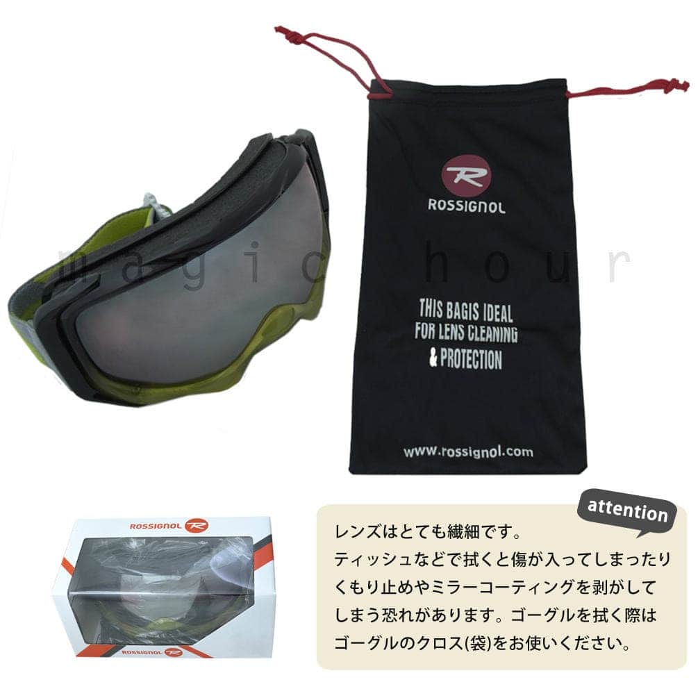 スノーボード ゴーグル メンズ レディース スキー スノボ スノーゴーグル ROSSIGNOL ロシニョール R6 ジャパンフィット 球面 ミラー くもり止め ブランド 緑 RKEG03J-R6-YEL-F ROSSIGNOL(ロシニョール) 3