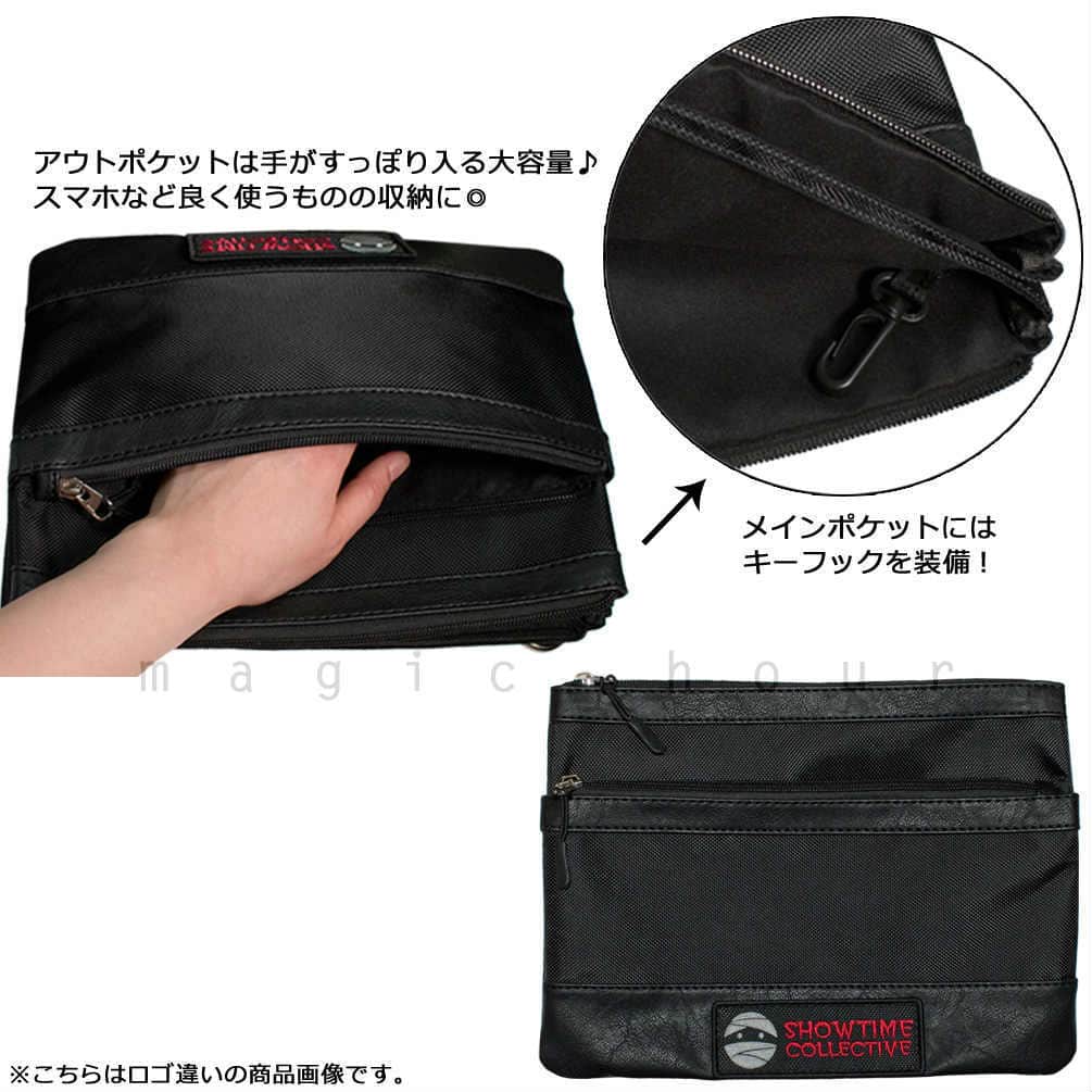 サコッシュ ショルダー 斜めがけ バッグ メンズ レディース 大きめ 黒 スノボー ブランド ショウタイム 自転車 バイク カメラ アウトドア お洒落 ミニ バック SACOSHE-1901-BLK-F SHOWTIME COLLECTIVE(ショウタイム コレクティブ) 3