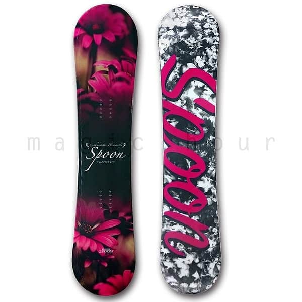 スノーボード 板 レディース 単品  SPOON スプーン BLOOM スノボー 初心者でも簡単 イージー イージー キャンバー ボード 黒 ブラック ピンク SPB-18BLOOM-135 SPOON(スプーン) 5