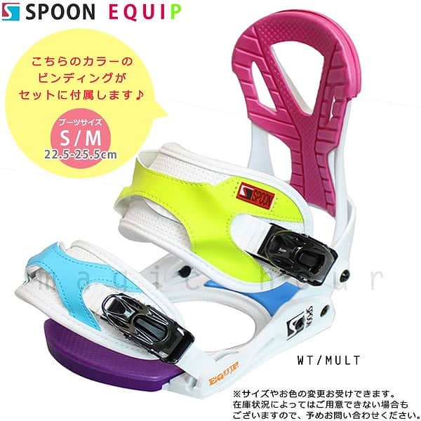 スノーボード 板 レディース 2点 セット グラトリ ゼロキャンバー SPOON スプーン BOMBER フラット ボード 初心者 パーク オールラウンド 大人 可愛い ピンク SPB-18BOMBER-SET2-139 SPOON(スプーン) 2