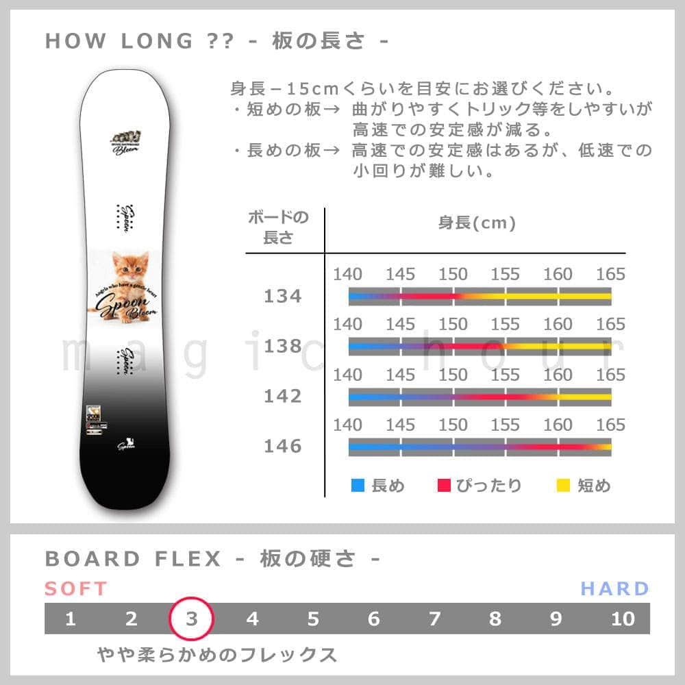 スノーボード 板 レディース 単品  SPOON スプーン BLOOM スノボー 初心者でも簡単 イージー イージー キャンバー ボード 黒 ブラック ホワイト かわいい SPB-20BLOOM-135 SPOON(スプーン) 2