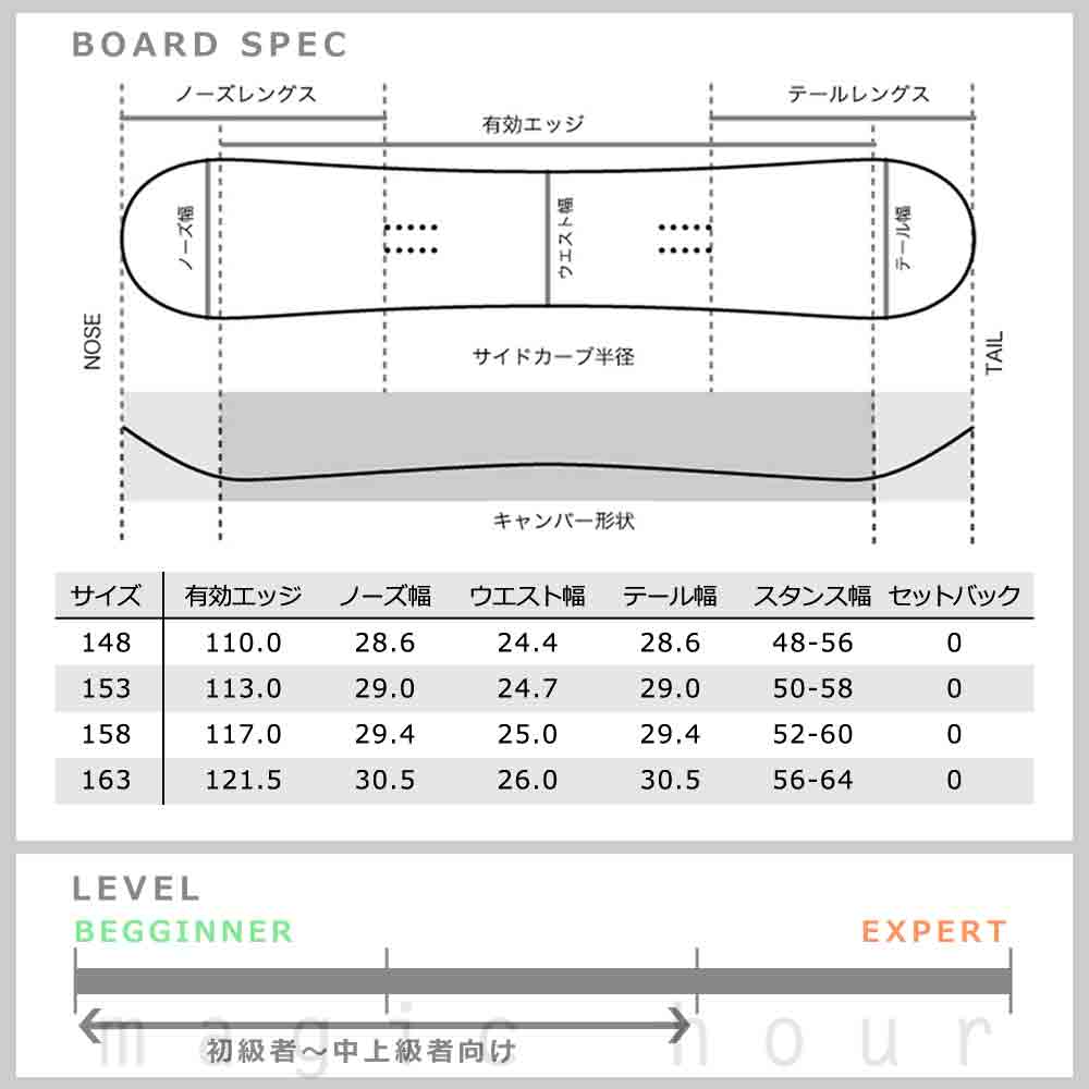 スノーボード 板 メンズ 2点 セット スノボー ビンディング SPOON スプーン FUTURE-M 初心者 簡単 グラトリ キャンバー ボード お洒落 かっこいい 黒 赤 レッド SPB-22FUTUR-M-SET2-148 SPOON(スプーン) 5