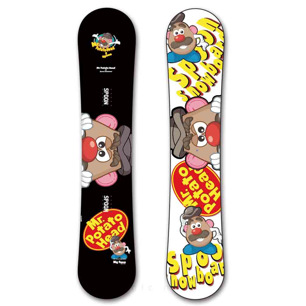 スノーボード 板 ジュニア メンズ レディース 単品 SPOON スプーン ポテトヘッド スノボー 初心者 キャンバー ボード ブラック 黒 かわいい おしゃれ ブランド SPB-22POTATO-BIGFC-135 SPOON(スプーン) 4