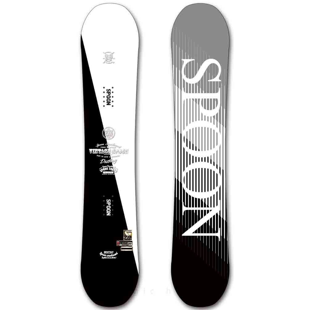 スノーボード 板 メンズ レディース 2点 セット SPOON スプーン DISTINY スノボー 初心者 グラトリ ダブルキャンバー ボード ツインチップ かっこいい 白 黒 SPB-23DESTINY-SET2-139 SPOON(スプーン) 1