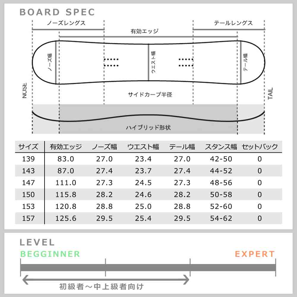 スノーボード 板 メンズ レディース 単品 SPOON スプーン EXCEED スノボー 初心者 ハイブリッド キャンバー ボード 茶色 ブラウン 大人 可愛い お洒落 ブランド SPB-23EXCEED-139 SPOON(スプーン) 3