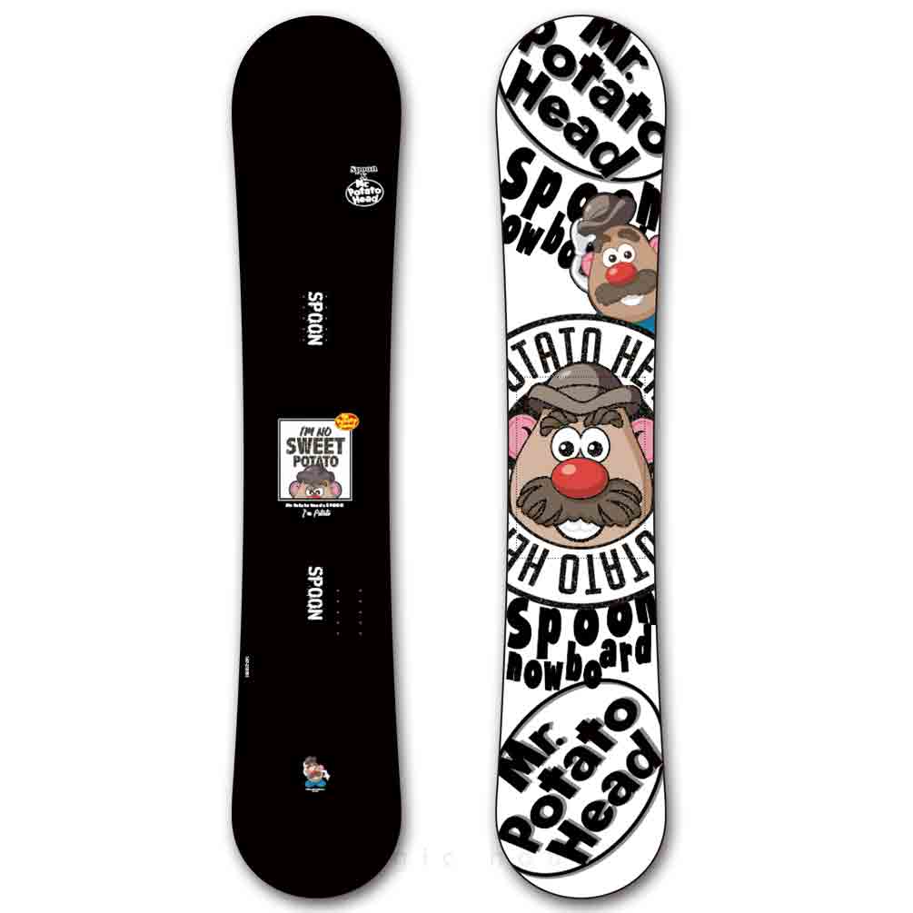 スノーボード 板 ジュニア メンズ レディース 単品 SPOON スプーン ポテトヘッド スノボー 初心者 キャンバー ボード ブラック 黒 かわいい おしゃれ ブランド SPB-23POTATO-IMPTT-135 SPOON(スプーン) 4