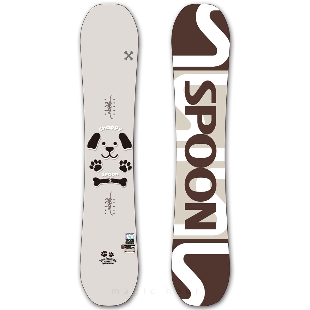 スノーボード 板 メンズ レディース  ジュニア SPOON スプーン CHAPPY 23-24 スノボー 初心者 キャンバー ボード 軽量 ソフトフレックス お洒落 ブラウン わんこ SPB-24CHAPPY-134 SPOON(スプーン) 4