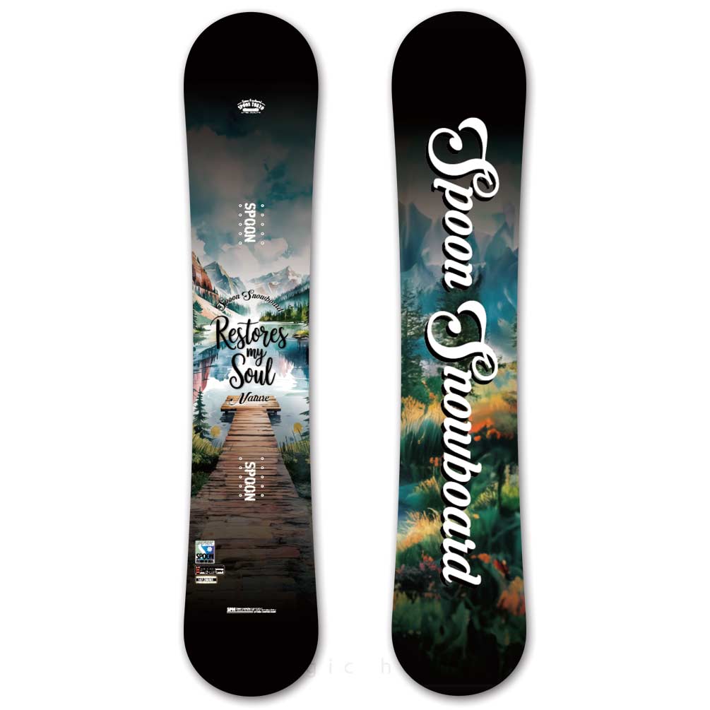 スノーボード 板 メンズ 単品 SPOON スプーン NATURE ブランド スノボー グラトリ 初心者 簡単 キャンバー ボード カービング オールラウンド 黒 ブラック SPB-26NATURE-147 SPOON(スプーン) 4