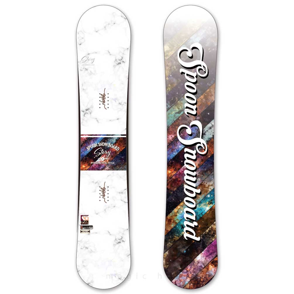 スノーボード 板 レディース 2点 セット グラトリ スノボー ビンディング SPOON スプーン STORY ハイブリッド キャンバー ボード お洒落 ブランド 初心者 白 SPB-26STORY-61ST2-139 SPOON(スプーン) 1