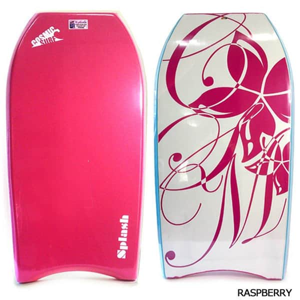 レディース ボディボード 5点 セット 36  38インチ COSMIC SURF コスミックサーフ ボディーボード ニットケース リーシュ フィン ソックス SPLASH-WSET5-RSP SPLASH-WSET5-RSP-36 COSMIC SURF(コスミックサーフ) 2