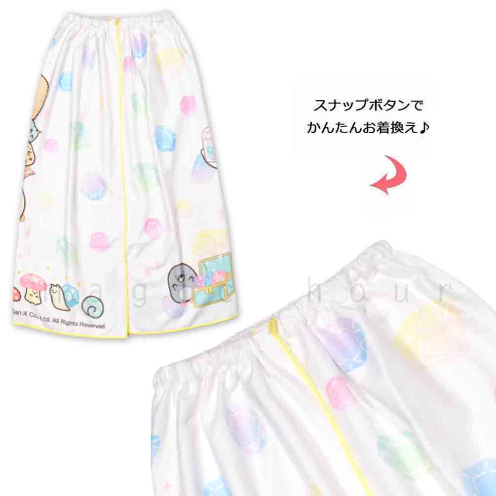 プール タオル ラップタオル 80cm 子供 巻きタオル すみっコぐらし キッズ お着換えタオル 女の子 水泳 子ども スイミング サンリオ ブランド かわいい ホワイト SUMIKKO-212844-TW-WHITE-80 すみっコぐらし 3