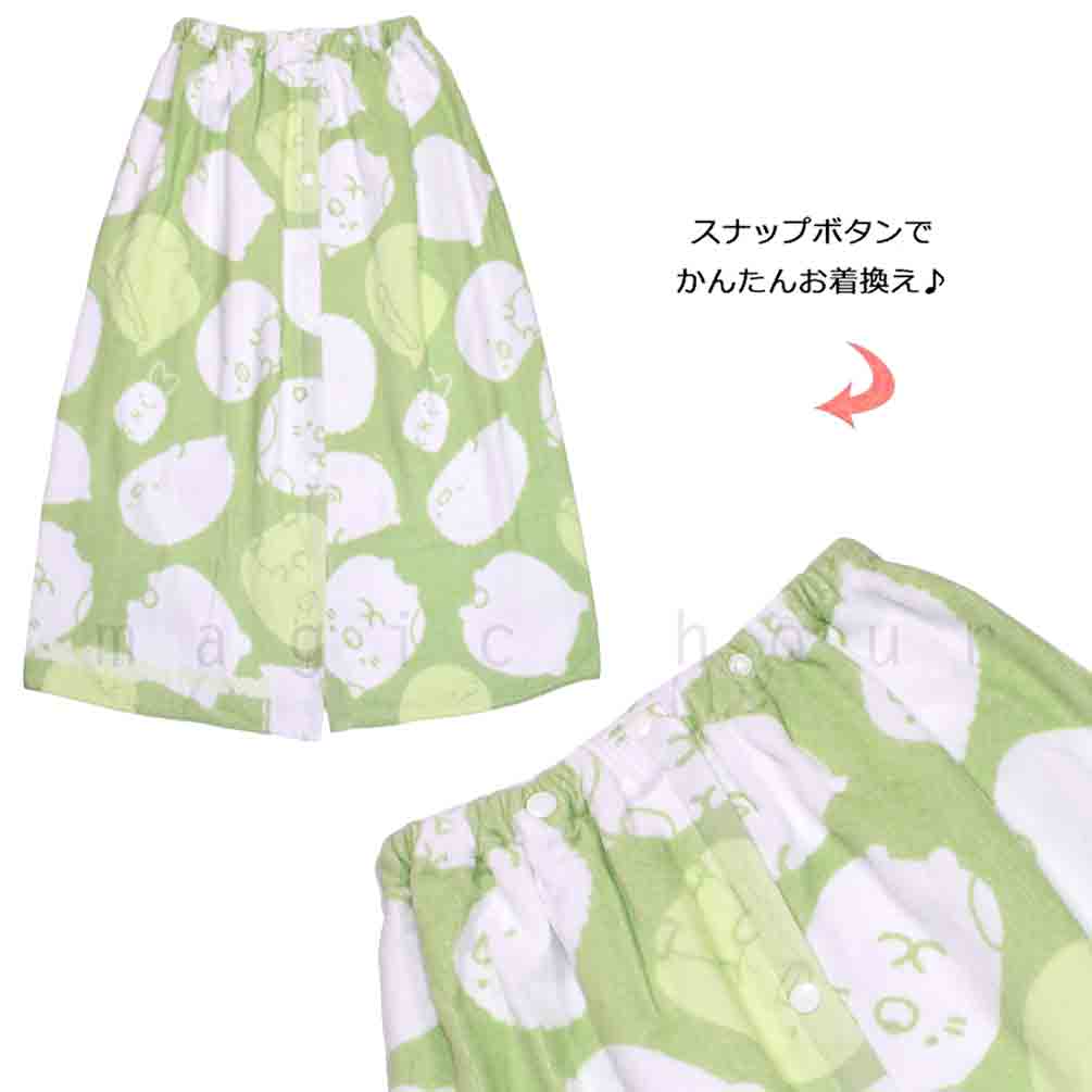 プール タオル ラップタオル 70cm 子供 巻きタオル すみっコぐらし キッズ お着換えタオル 女の子 男の子 水泳 子ども スイミング かわいい グリーン ブルー 紺 SUMIKKO-213828-TW-BLUE-70 すみっコぐらし 3