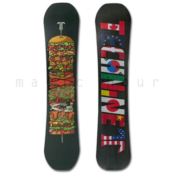 スノーボード 板 メンズ 単品 2018 TECH NINE テックナイン TEAM STICK オールラウンド キャンバー ツインチップ グラトリ パーク かっこいい 黒 ブラック T9-BOARD-18TEAMSTICK-147 TECHNINE(テックナイン) 5