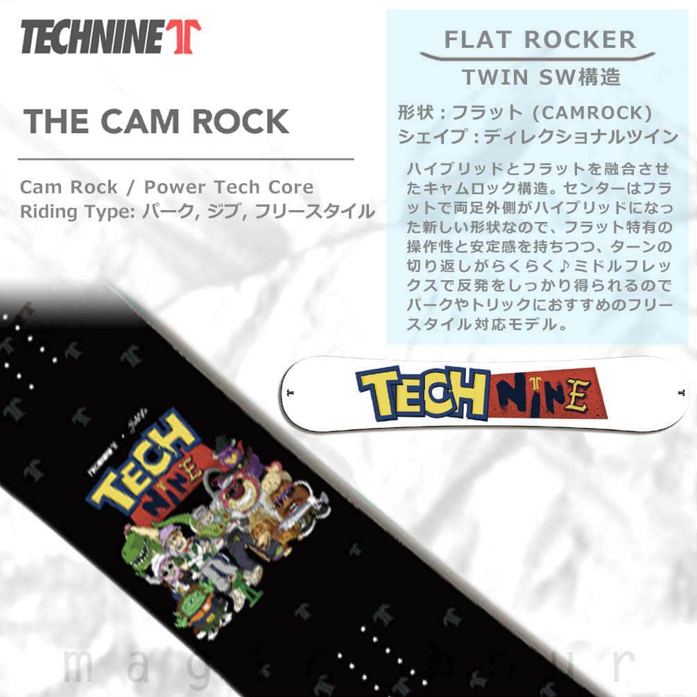 スノーボード 板 メンズ レディース 2点 セット 2020 TECH NINE テックナイン THE CAM ROCK フラット ロッカー グラトリ パーク かわいい トイストーリー 黒 T9-SB-20CAMTOY-ST2-136 TECHNINE(テックナイン) 5