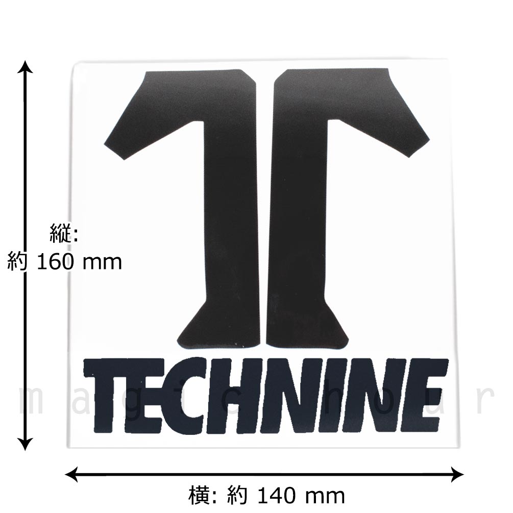 送料無料 TECHNINE テックナイン カッティング ステッカー スノーボード ブランドおしゃれ かっこいい 大きめ お洒落 ビッグロゴ 白 ホワイト 黒 ブラック U-T9-STICKER-25CUT-BLK TECHNINE(テックナイン) 2