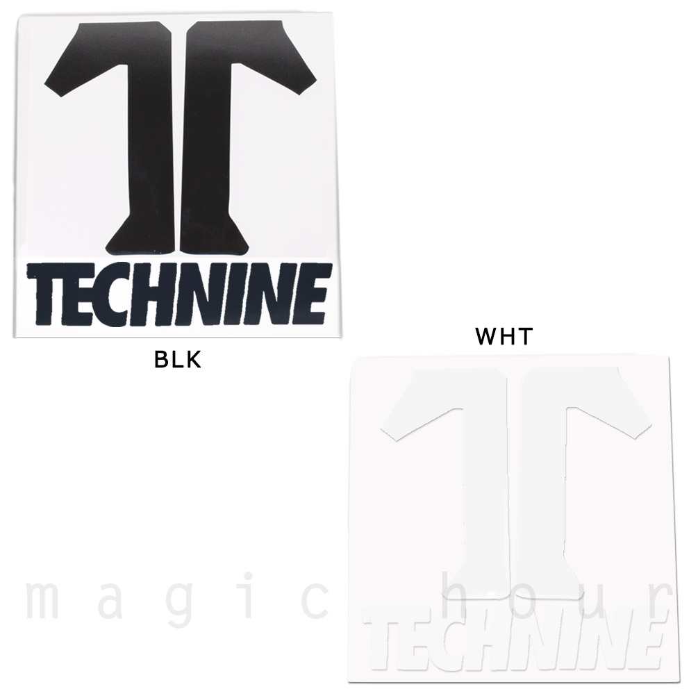 送料無料 TECHNINE テックナイン カッティング ステッカー スノーボード ブランドおしゃれ かっこいい 大きめ お洒落 ビッグロゴ 白 ホワイト 黒 ブラック U-T9-STICKER-25CUT-BLK TECHNINE(テックナイン) 3