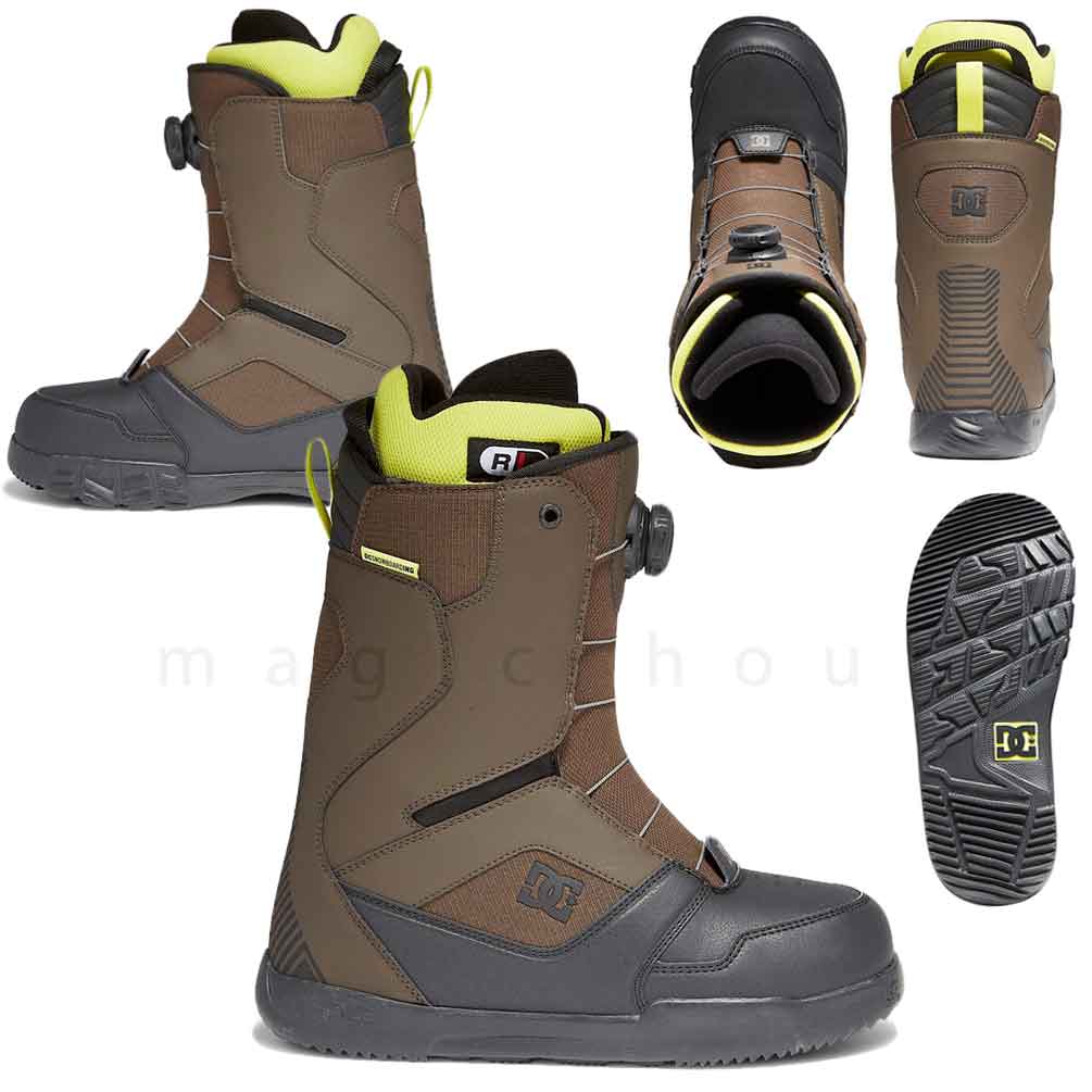 スノーボード ブーツ BOA メンズ DC SHOE ディーシー SCOUT ダイヤル ダイアル式 21-22 2022モデル 大きいサイズ 25cm - 29cm 黒 ブラック ブラウン 白 お洒落 TR-DCBOT-22SCOUT-BLK-10 DC(ディーシー) 3
