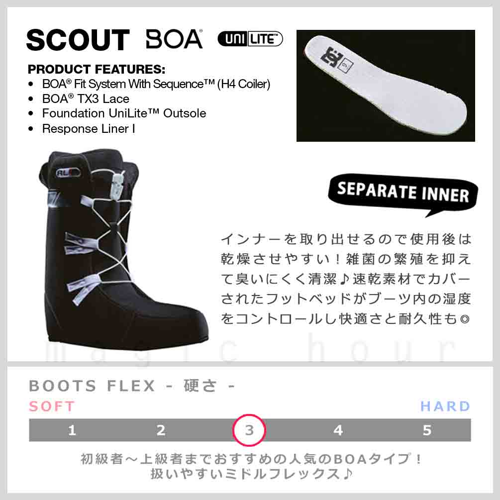 スノーボード ブーツ BOA メンズ DC SHOE ディーシー PHASE BOA ダイヤル ダイアル式 22-23 2023 大きいサイズ 25cm - 29cm 黒 ブラック カーキ オレンジ お洒落 TR-DCBOT-23PHASEB-BKW-10 DC(ディーシー) 1