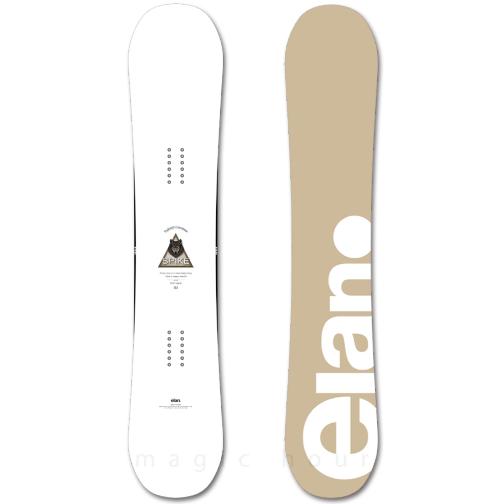スノーボード 板 メンズ 2点 セットハイブリッド キャンバー ボード ELAN SPIKE エラン スパイク 2026モデル グラトリ 初心者 お洒落 ブランド 白 ホワイト TR-ELSB-26SPWH-ST2-146 elan(エラン) 1