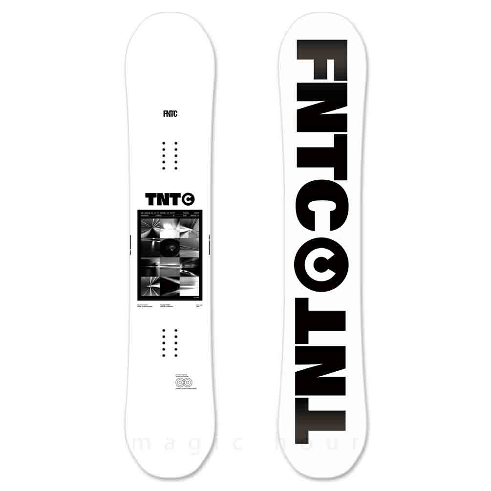 スノーボード 板 メンズ レディース 2点 セット FNTC TNT C 2024 スノボー グラトリ 初心者 ハイブリッド キャンバー ボード ビンディング お洒落 ブランド 白 TR-FNTSB-24TCW-ST2-139 FNTC 1