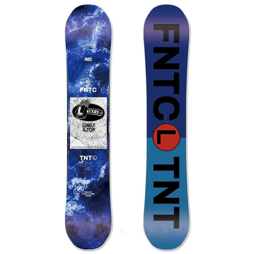スノーボード 板 メンズ 2点 セット FNTC TNT L 2024 スノボー グラトリ  初心者 ダブルキャンバー ボード ビンディング お洒落 ブランド ブルー 青 TR-FNTSB-24TLD-ST2-147 FNTC 1