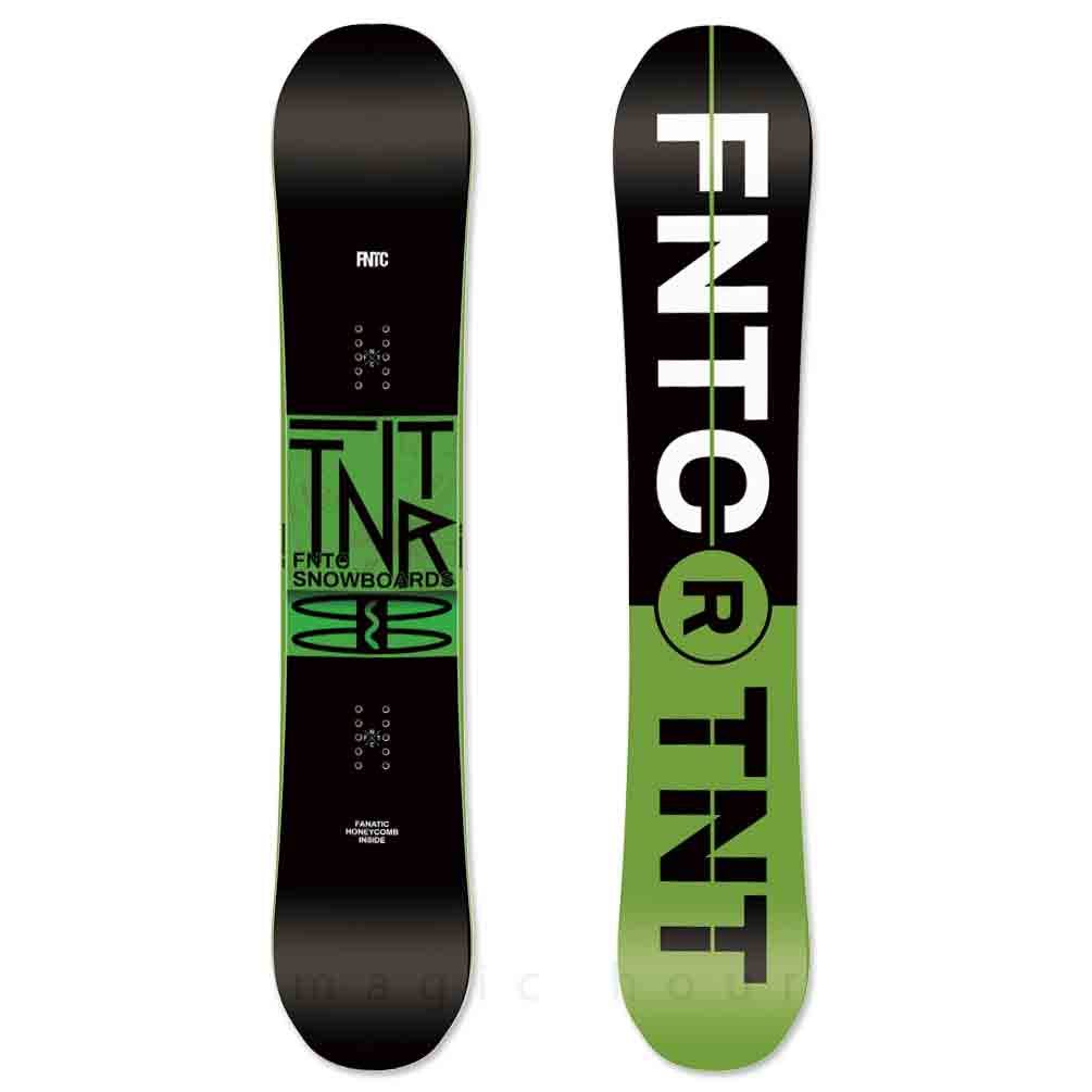 スノーボード 板 メンズ 単品 FNTC エフエヌティーシー TNT R 2024 スノボー 初心者 ダブル キャンバー ボード Wキャンバー お洒落 ブランド ブラック 黒 緑 TR-FNTSB-24TNTR-BG-147 FNTC 4