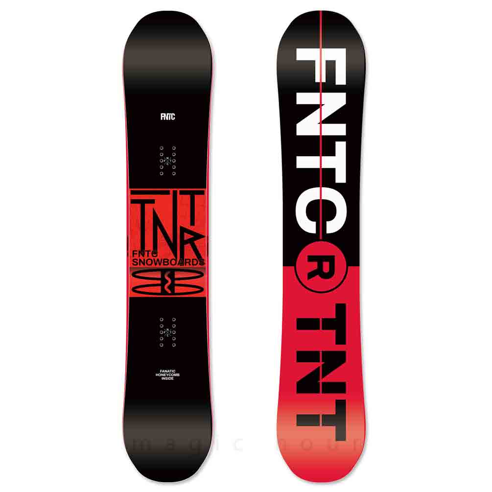 スノーボード 板 メンズ 単品 FNTC エフエヌティーシー TNT R 2024 スノボー 初心者 ダブル キャンバー ボード Wキャンバー お洒落 ブランド ブラック 黒 赤 TR-FNTSB-24TNTR-BR-147 FNTC 4