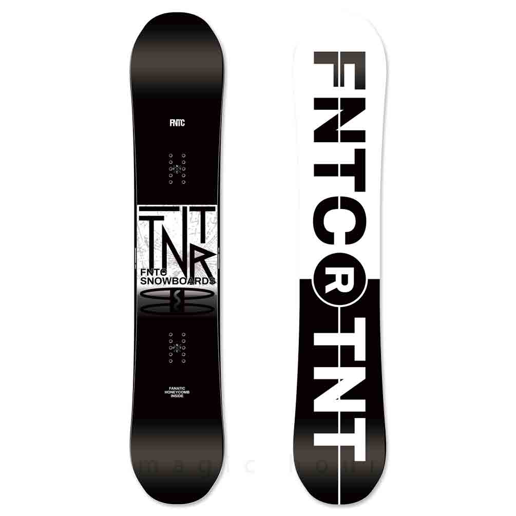 スノーボード 板 メンズ 単品 FNTC エフエヌティーシー TNT R 2024 スノボー 初心者 ダブル キャンバー ボード Wキャンバー お洒落 ブランド ブラック 黒 白 TR-FNTSB-24TNTR-BW-143 FNTC 4