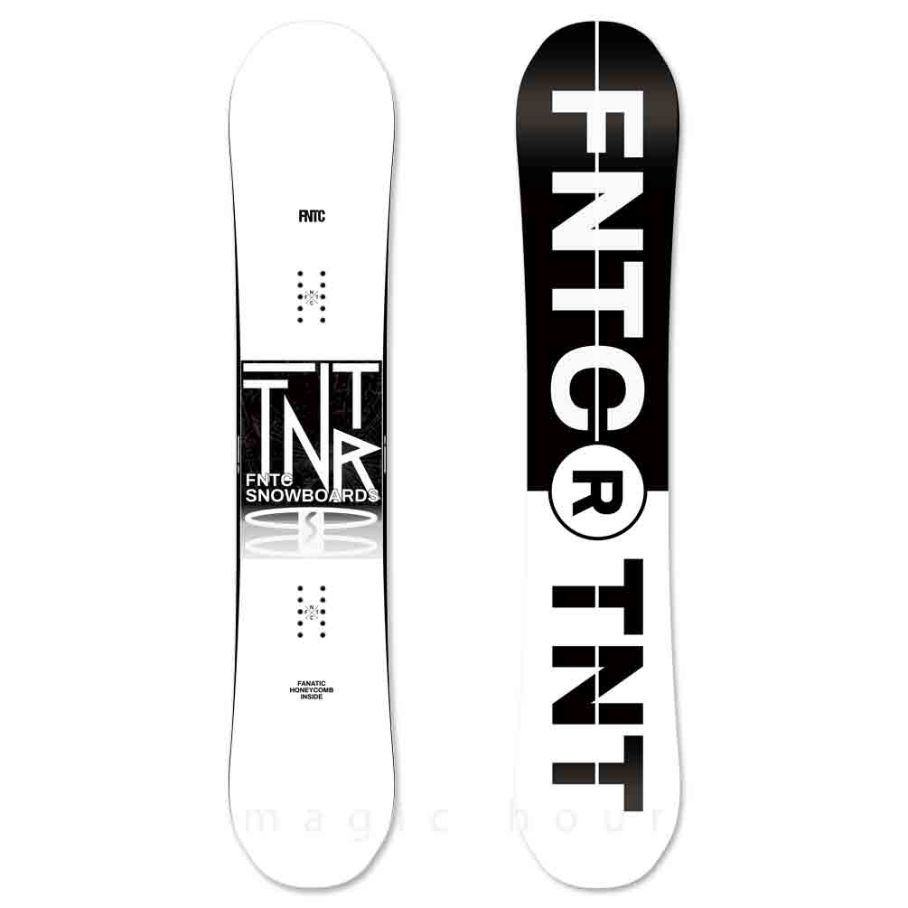 スノーボード 板 メンズ 2点 セット FNTC TNT R 2024 スノボー グラトリ  初心者 ダブルキャンバー ボード ビンディング お洒落 ブランド ブラック ホワイト TR-FNTSB-24TRW-ST2-147 FNTC 1