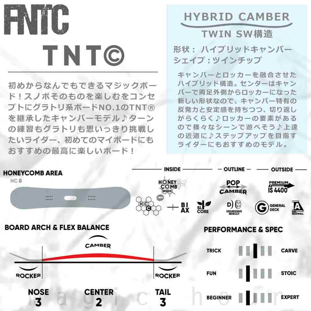スノーボード 板 メンズ 2点 セット FNTC TNT C グラトリ ハイブリッド キャンバー ボード ビンディング 2026 スノボー 初心者 お洒落 ブランド 紫 パープル TR-FTSB-26TCPL-ST2-147 FNTC(エフエヌティーシー) 3