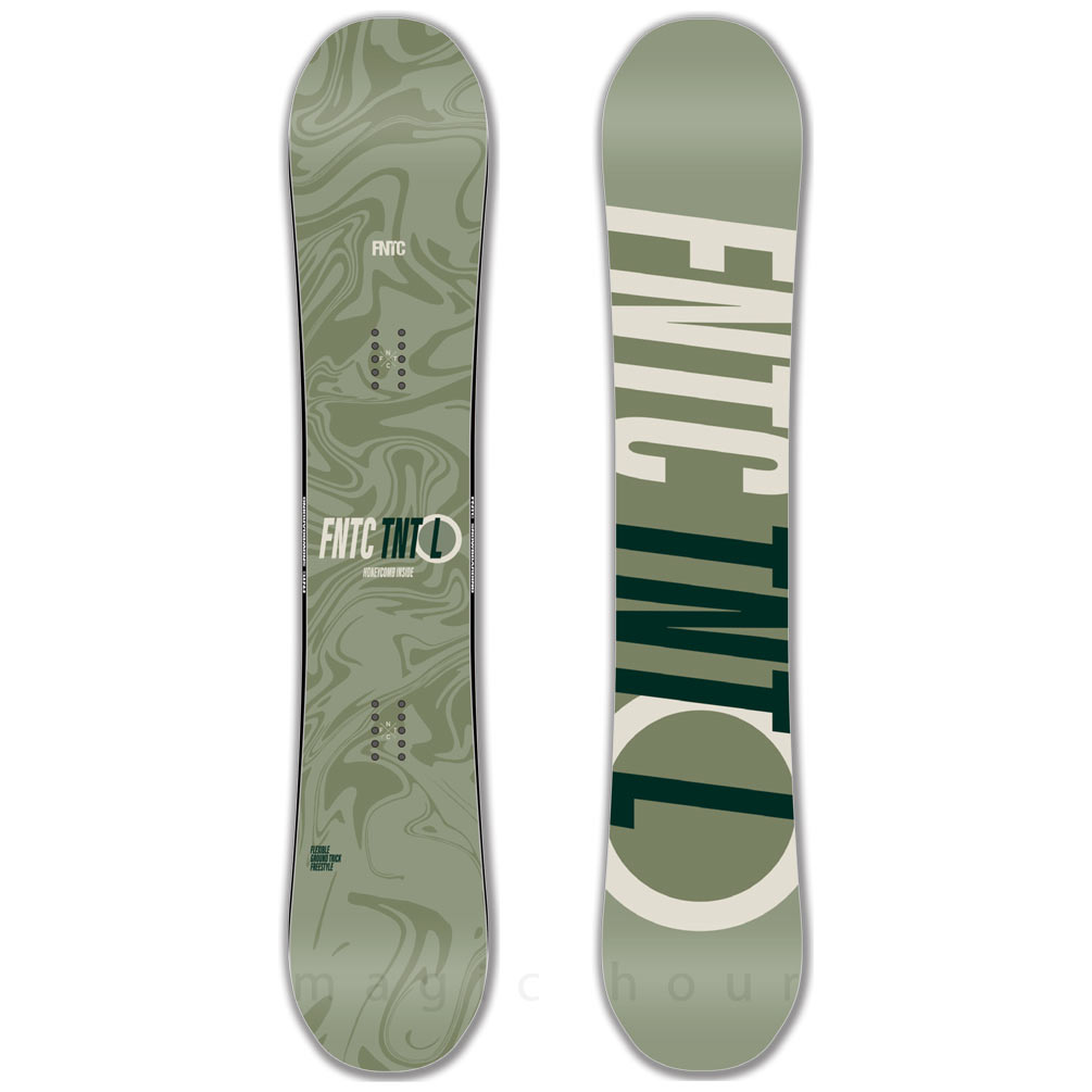 スノーボード 板 メンズ 2点 セット ダブキャン FNTC TNT L  グラトリ ダブルキャンバー ボード ビンディング 2026 スノボー  初心者 お洒落 ブランド グリーン TR-FTSB-26TLGN-ST2-147 FNTC(エフエヌティーシー) 1
