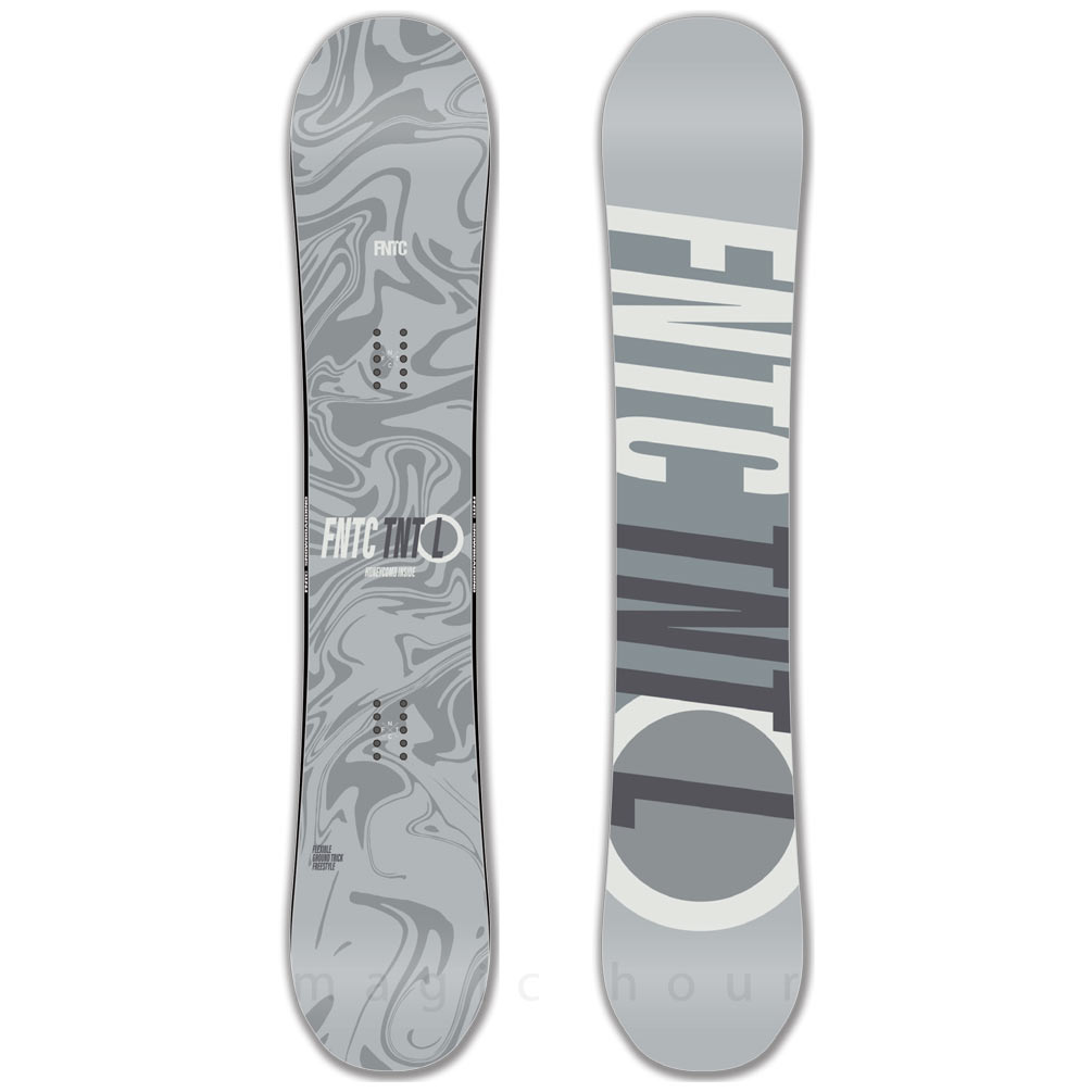 スノーボード 板 メンズ 2点 セット ダブキャン FNTC TNT L グラトリ ダブルキャンバー ボード ビンディング 2026 スノボー 初心者 お洒落 ブランド グレー TR-FTSB-26TLGR-ST2-147 FNTC(エフエヌティーシー) 1