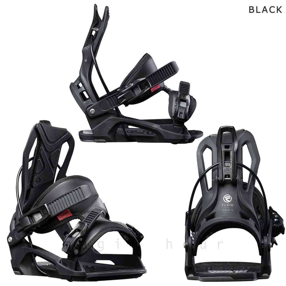 スノーボード ビンディング スノボー バインディング メンズ レディース FLOW フロー JUNO Fusion ボード 金具 21-22 グラトリ 軽量 白 板と同時購入で取付無料 TR-FWBIN-22JUNO-BLK-L FLOW(フロー) 3