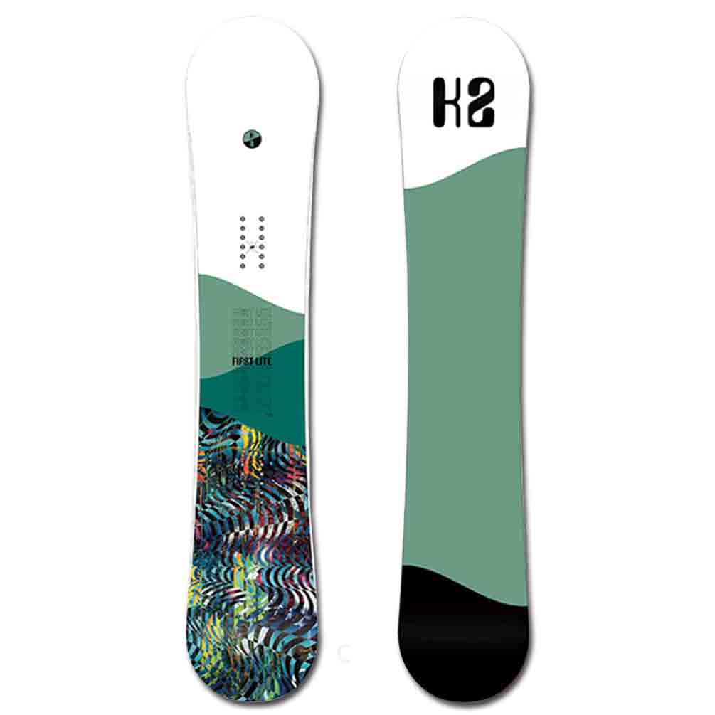スノーボード 板 レディース 2点 セット K2 ケーツー FIRST LITE 2023モデル スノボー 初心者 フラット キャンバー ボード ビンディング お洒落 ブランド 白 緑 TR-K2SB-23FTLT-ST2-138 K2(ケーツー) 1