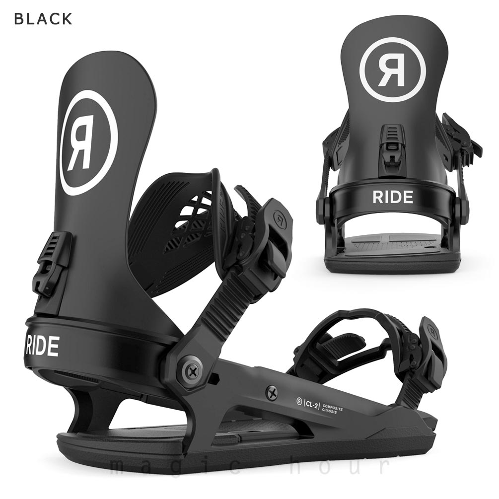 スノーボード ビンディング スノボー バインディング レディース RIDE ライド CL-2 ボード 金具 2021 20-21 初心者 ソフトフレックス グラトリ 軽量 黒 ブラック TR-RDBIN-21CL-2-BLACK-S RIDE(ライド) 2