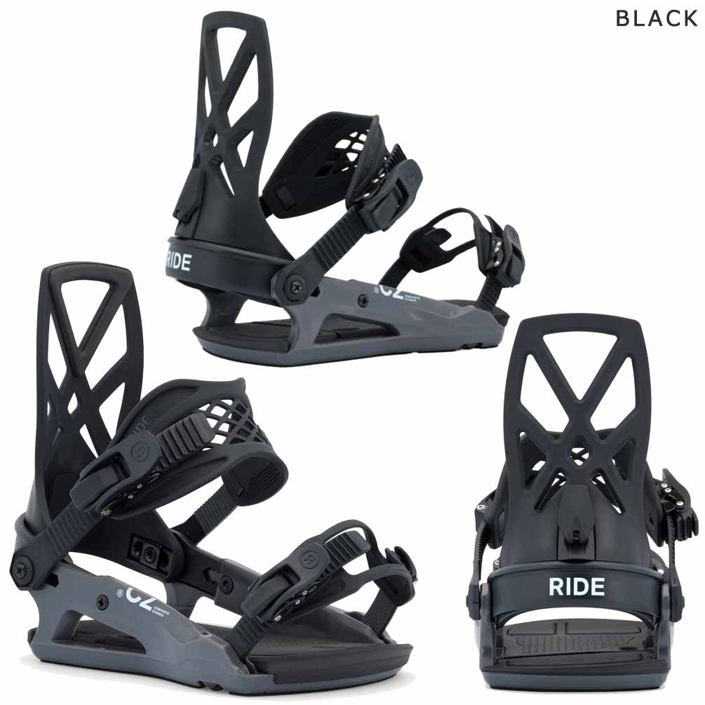 スノーボード ビンディング スノボー バインディング メンズ RIDE ライド C-2 ボード 金具 25-26 グラトリ 初心者 お洒落 ソフトフレックス 軽量 黒 ブラック TR-RDBIN-26C-2-BLACK-L RIDE(ライド) 3