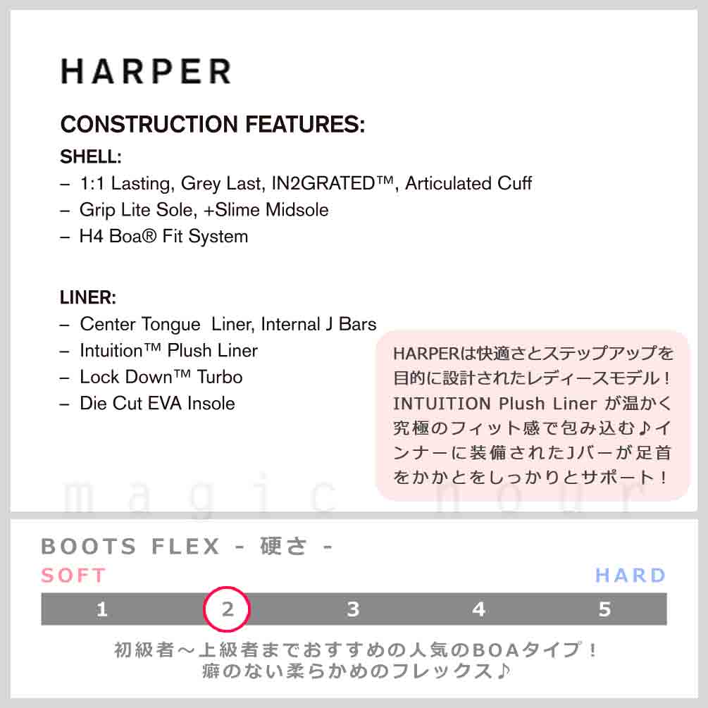 スノーボード ブーツ BOA レディース RIDE ライド HARPER ダイヤル ダイアル式 24-25 2025モデル ブランド 初心者 お洒落 大きいサイズ 22 - 26 cm 黒 ブラック TR-RDBOT-25HARPER-BLACK-22 RIDE(ライド) 1