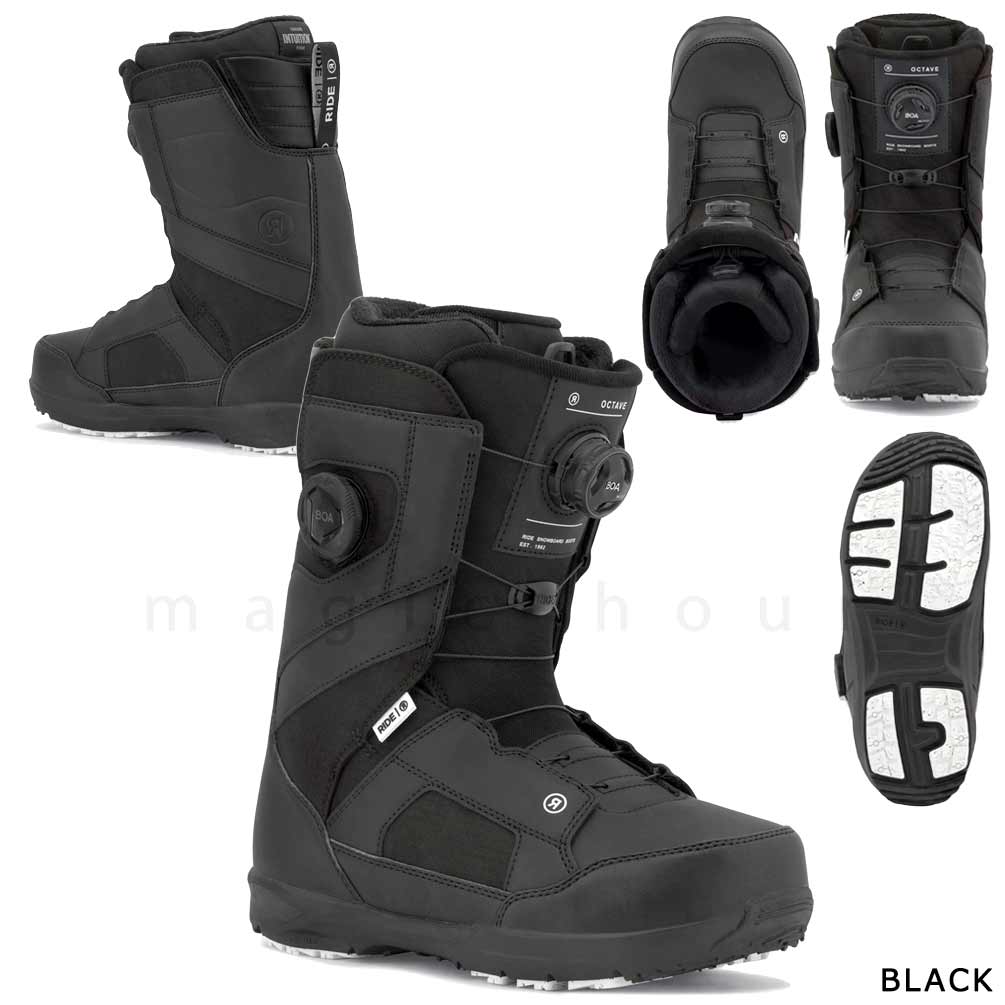スノーボード ブーツ デュアル BOA メンズ RIDE ライド OCTAVE ダイアル式 ダブル ボア 25-26 2026モデル 大きいサイズ 26cm - 29cm 黒 ブラック お洒落 TR-RDBOT-26OCTAVE-BLACK-25 RIDE(ライド) 3